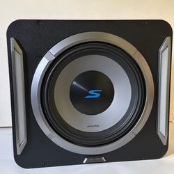 Alpine S2-SB12 12” PrismaLink™ S-Series Preloaded Subwoofer Wedge 600W RMS Power