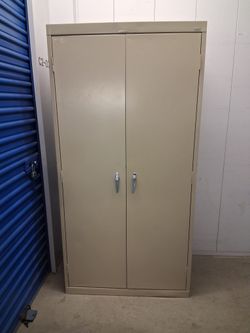 Metal Storage Cabinet with Locking Doors