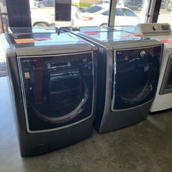 LG Signature Mega Capacity Front Load Washer 5.8 Cubic Feet  AND  Gas Dryer 9.0 Cubic Feet