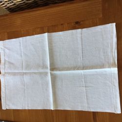 Antique Linen Towel with Hemstitch Edging on both ends