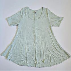 LULAROE Solid Mint Green Top Medium