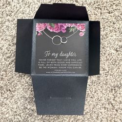 “To My Daughter” Silver Necklace