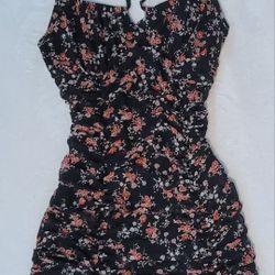 Mini black floral SNATCHING dress