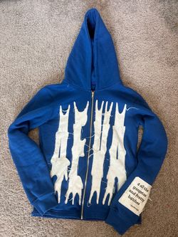 4EVA hoodie distressed stitching