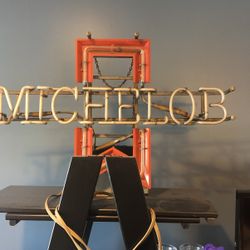 Neon Michelob bar light
