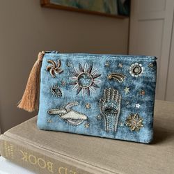 Celestial Sun & Moon Coin Purse ( 6”x4” ) firm on price