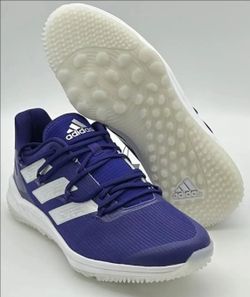 Brand New Adidas Adizero Afterburner Turf Baseball Shoes Purple White Men Size 10.5