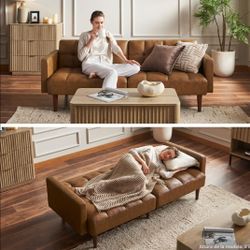 New In Box! Super Comfy Futon Convertible Sofa Sleeper / Futon - Pecan 🤎 Brown Color