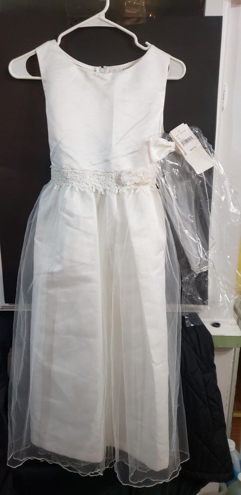 White Dress  For Young Girl