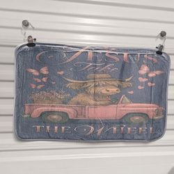 Jesus Take The Wheel Highland Cow Truck mat
30.5 x 19 inches 
New without tag 
Very soft