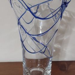 Vase With Blue Threads 