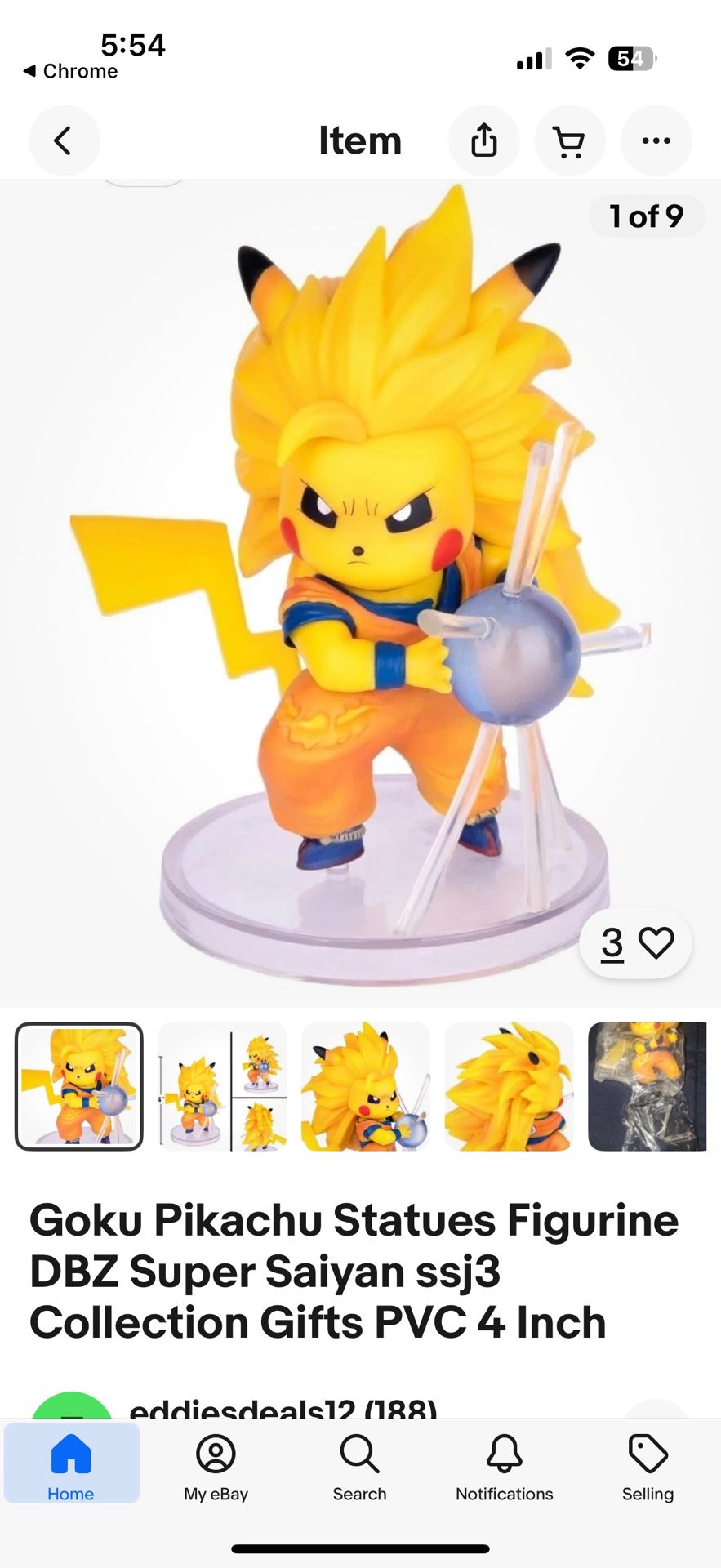 Goku Pikachu Figurine