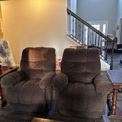 2 Brown Recliners