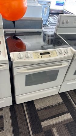 Slide In Electric Off-White Stove Range