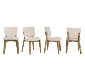 Set of 4 Mid-Century Upholstered Dining Chairs