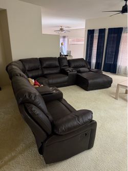 Brown Sectional  Couch