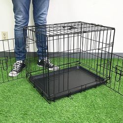 (New in box) $30 XSmall 24” Folding Metal Dog Crate Cage Kennel 24x17x19” 