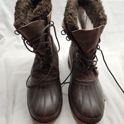 Sorel Leather Boots Waterproof With Wool Lining