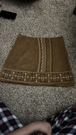 abercrombie & fitch brown skirt