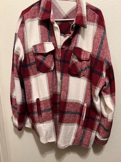 Burgundy Plaid Flannel Shacket