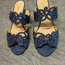 Blue Sparkly Dress Shoes