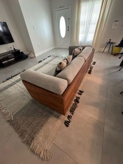 Modern Sofa with Wood Base Modani