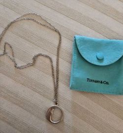 2003 TIFFANY & CO MAN IN THE MOON DOUBLE CHAIN SILVER 925 NECKLACE