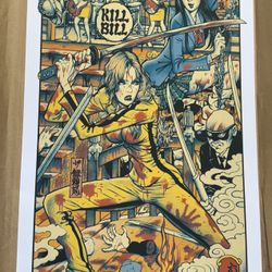 Kill Bill Quentin Tarantino Mondo Rockin' Jelly Bean "Kill Bill" 2014  RARE Poster Print - LE of 520  Movie