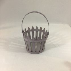 Longaberger Picket Pail Basket And Protector Lavender 