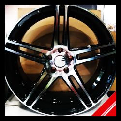 Brand New 20" SS S6 5x114.3 Black Machine Wheels