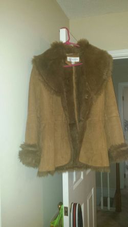 Women suede coat