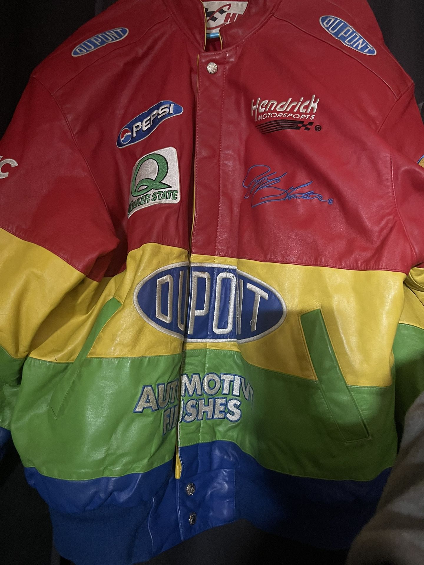 Vintage Jeff Gordon Leather Jacket Rainbow NASCAR for Sale in Tacoma ...