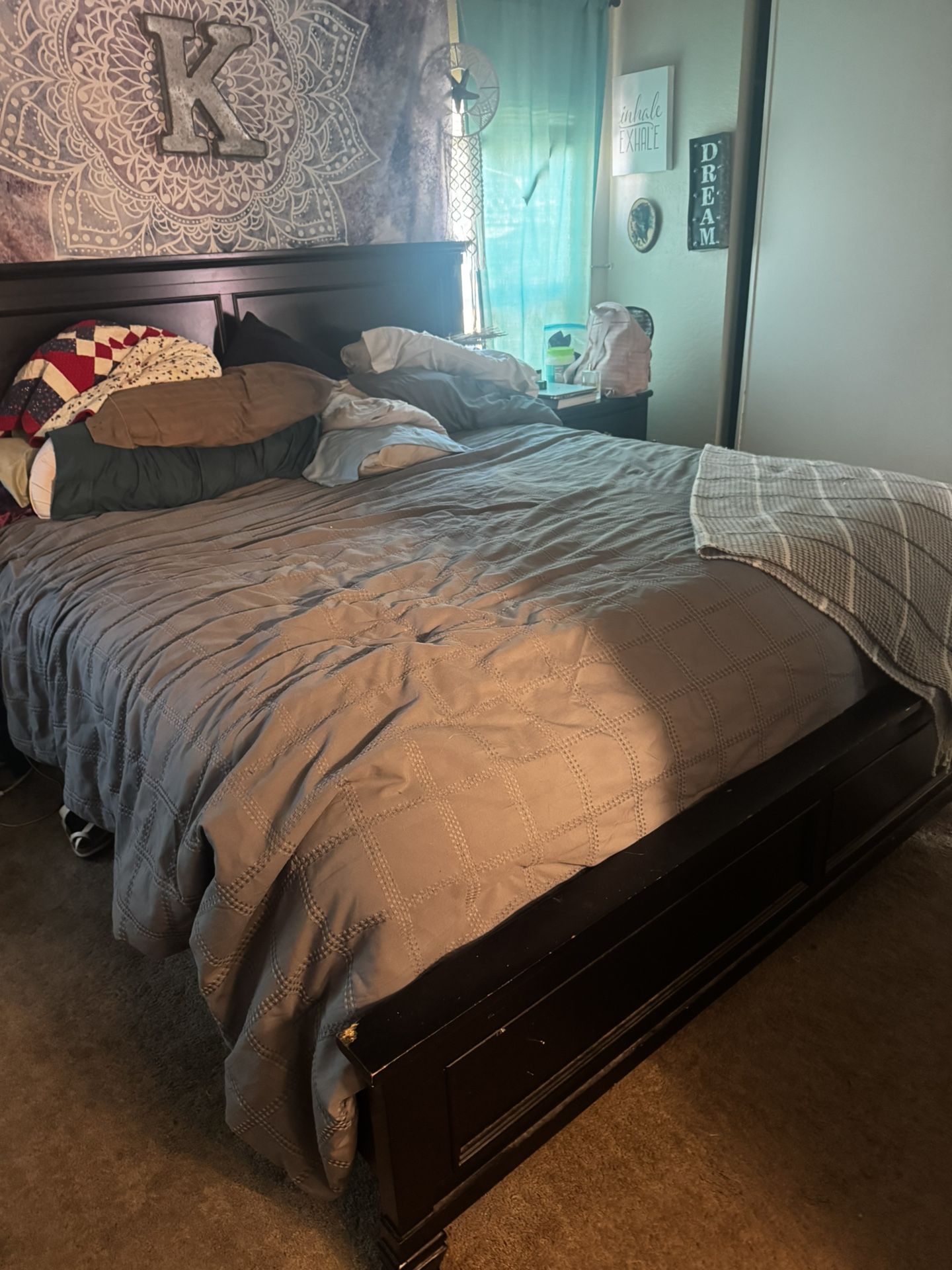 Cal King Mattress, Box Springs, And Frame
