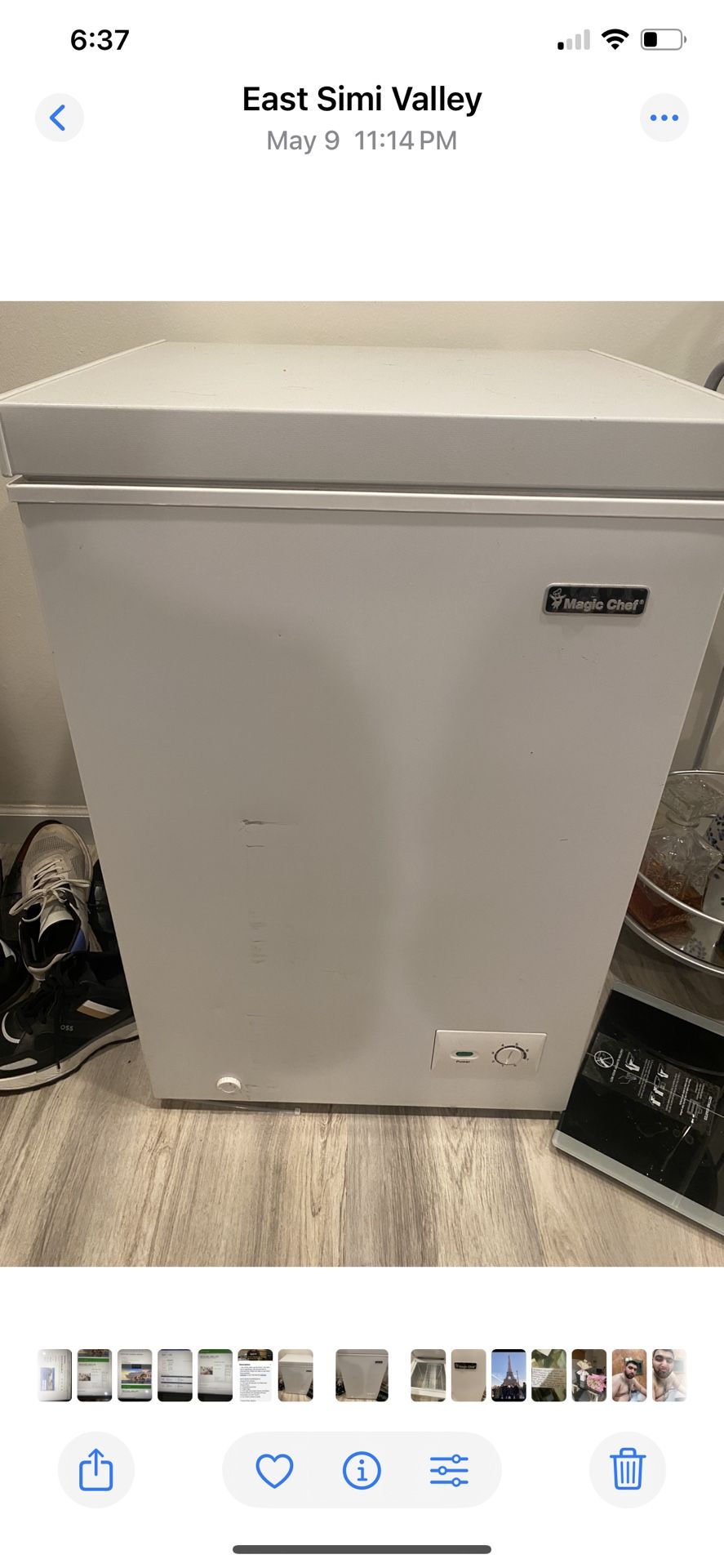 Magic Chef Deep Freezer, Model HMCF35W2, 3.5 cu ft.