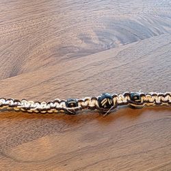 Bracelet; Black And White with Beads