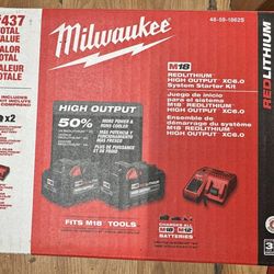 Milwaukee battery  set 6.0