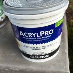 ACRYLPRO Professional Tile Adhesive 1 Gallon, Eight Dollars Each. I Have 2 Gallons.