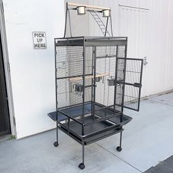(New in box) $150 Large Bird Cage 68” Tall with Rolling Stand for Parakeets, Parrot, Cockatiel, Chinchilla, Cockatoo 