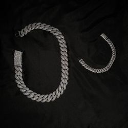 moissanite chain & bracelet