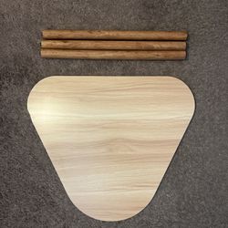 17" Solid Wood Grain Table - Great Condition