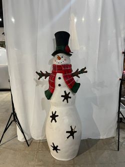 SALE SALE 60” Light-Up Snowman Statue with LED Lights, Holiday Indoor/Outdoor Décor