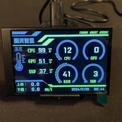 Gaming Desktop PC Stats Screen