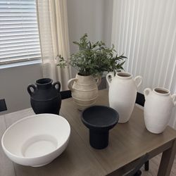 Bowl And Vases