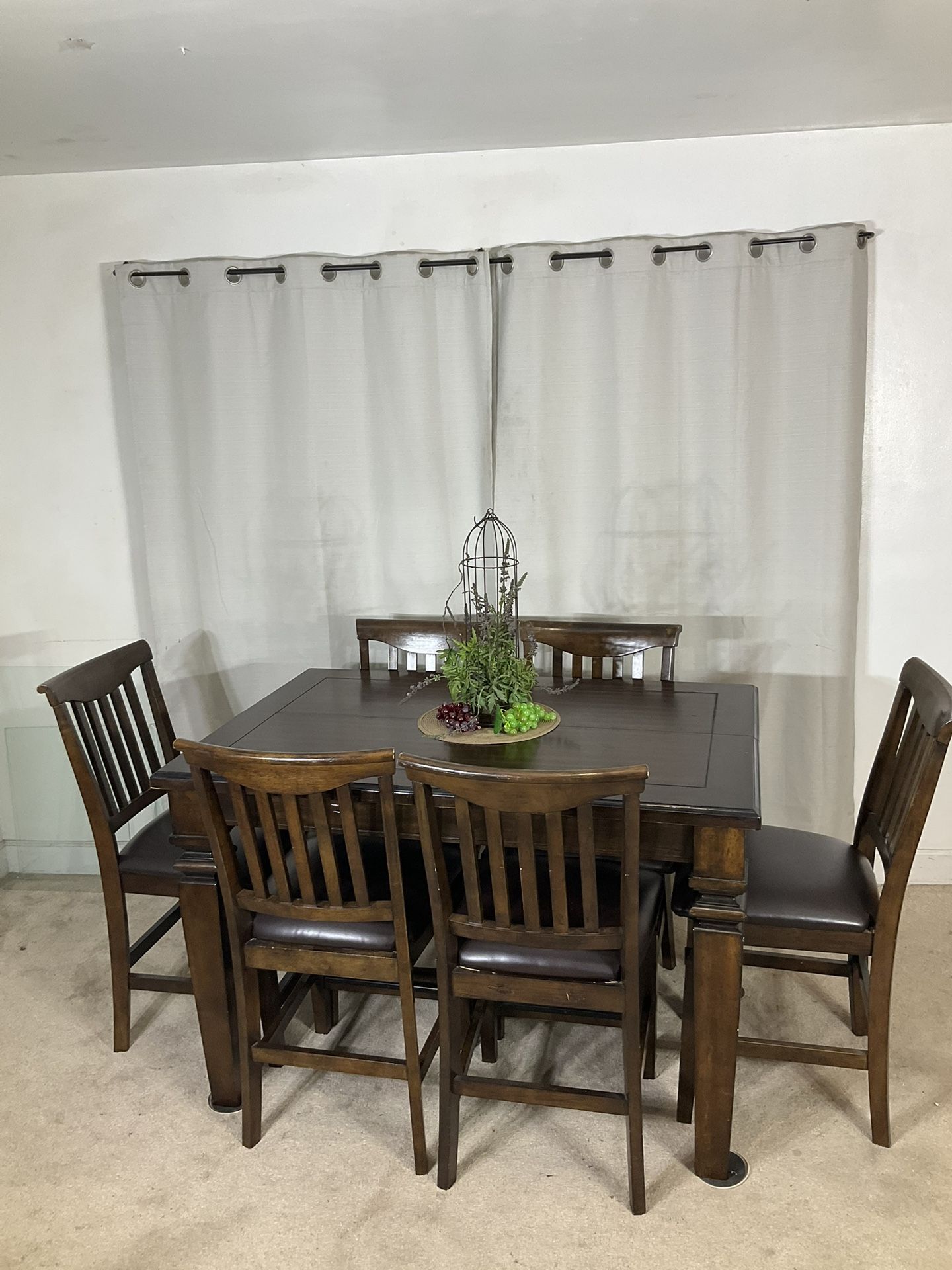High Dining Table With 6 Chairs 