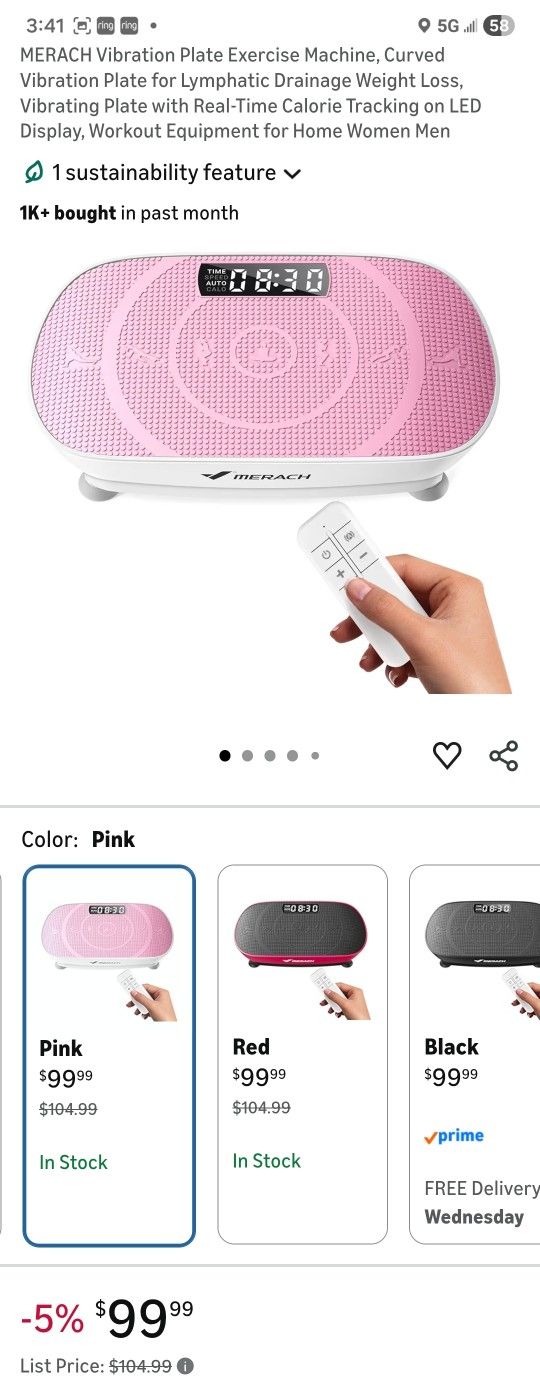 MERACH Vibration Plate Exercise Machine, Curved Vibration Plate for Lymphatic Drainage Weight Loss, Vibrating Plate with Real-Time Calorie Tracking on