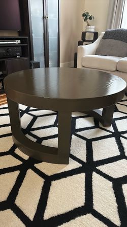 West Elm Coffee Table Solid Wood Chocolate Brown