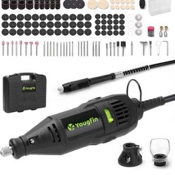 Sponsored

Visit the Yougfin Store

4.4 out of 5 stars148Reviews

Yougfin Rotary Tool Kit with MultiPro Keyless Chuck and Flex Shaft -140pcs Accessori