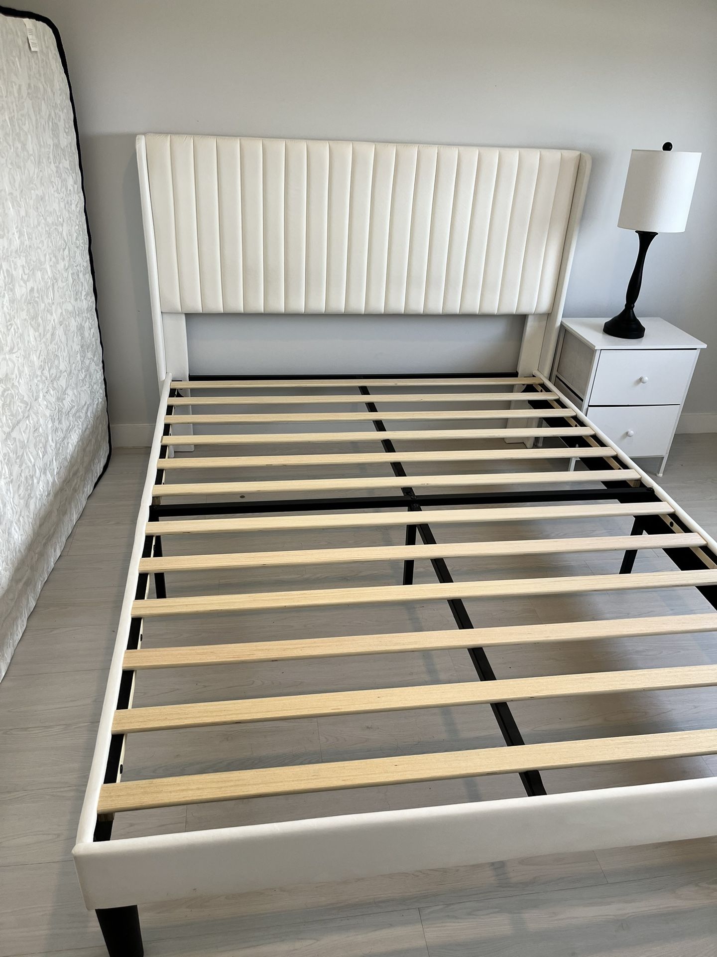“Headboard with bed frame included”