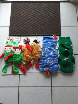 New christmas Small dog sweaters and toys elf on shelf and gingerbread man