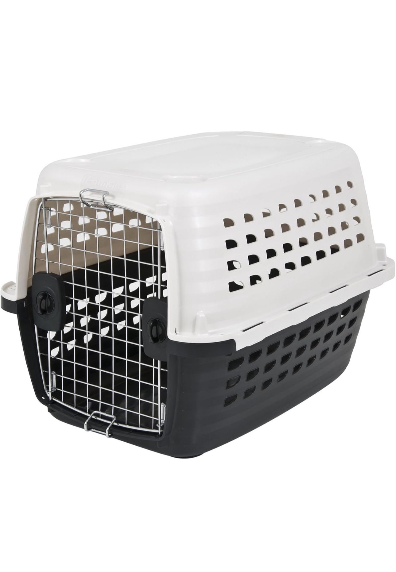 like New Petmate Compass Fashion Kennel Cat and Dog Kennel, 10-20 lb., Pearl White/Black, Made in USA